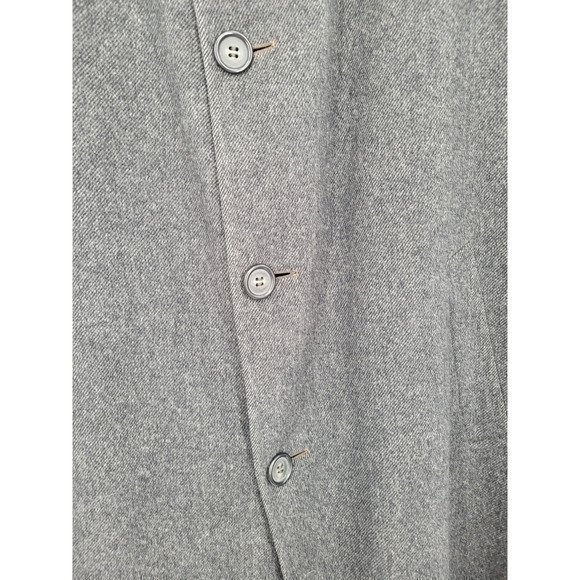 HP Vintage Bond Clothes Men's Gray Union Made Four Button Wool Overcoat - Picture 6 of 12